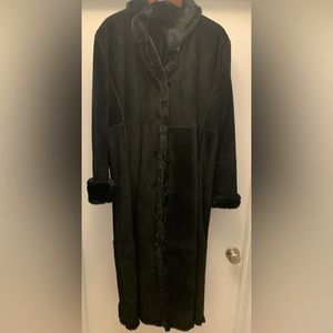 Steve by Searle Black vintage shearling coat